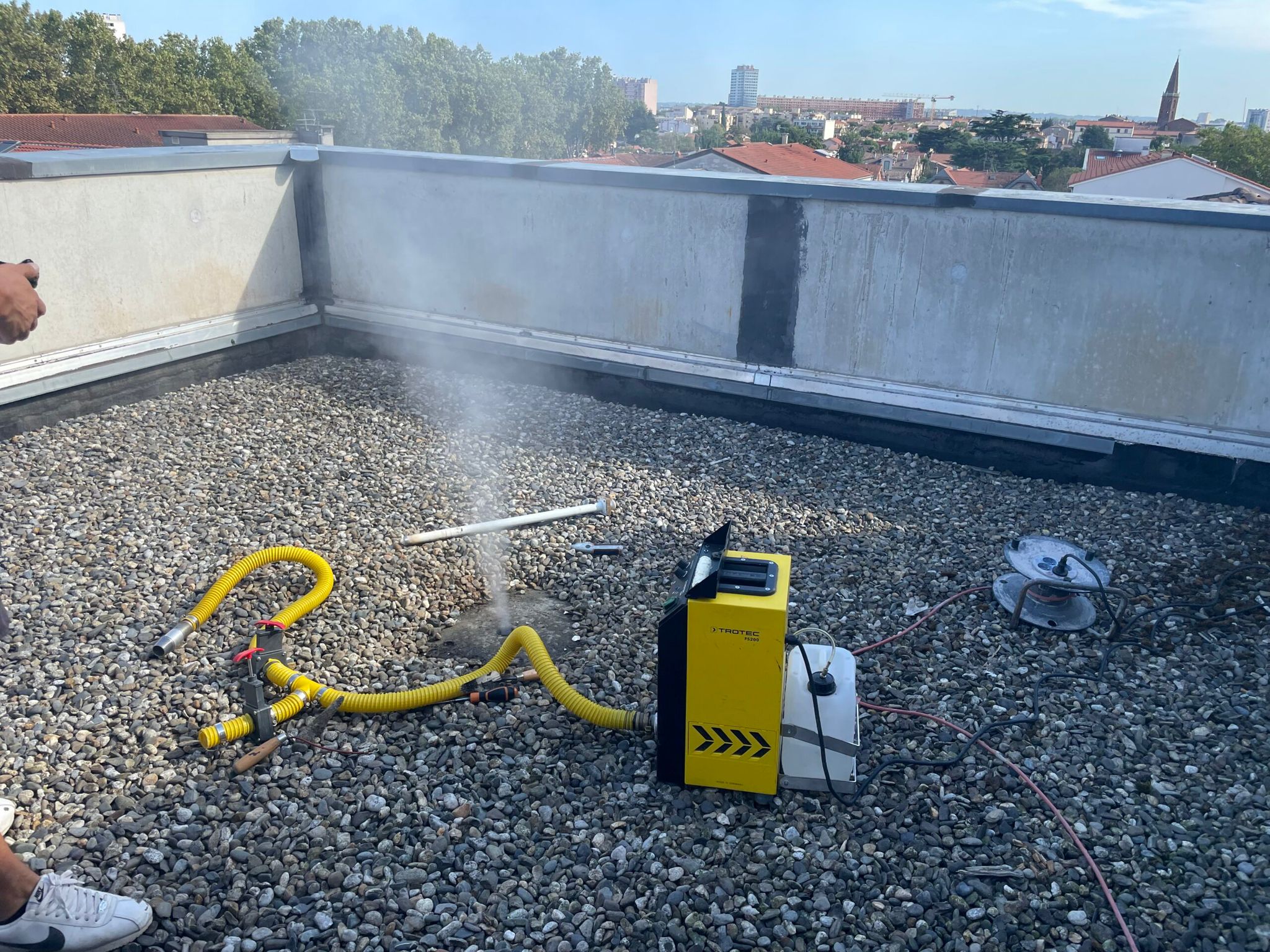 Test fumigène sous pression